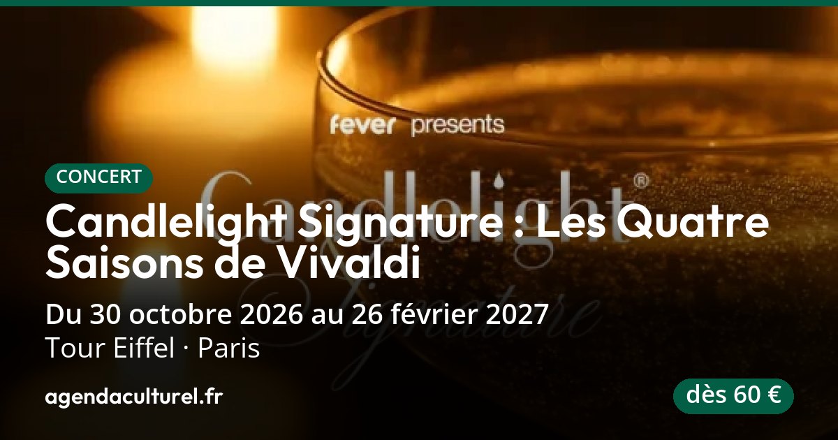 Concert Les Quatre Saisons de Vivaldi à Paris, 7 novembre 2026