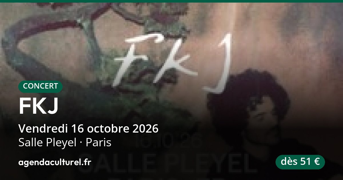 Concert FKJ : nouvel album Tyber à Paris, 16 octobre 2026