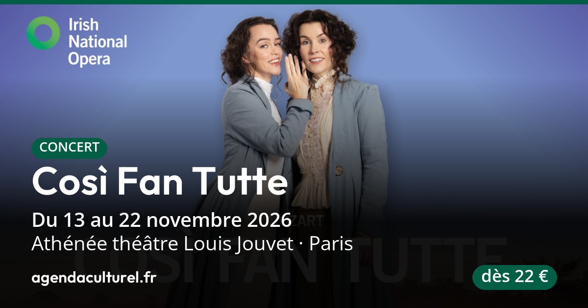 Così Fan Tutte, opéra à Paris, 13 novembre 2026