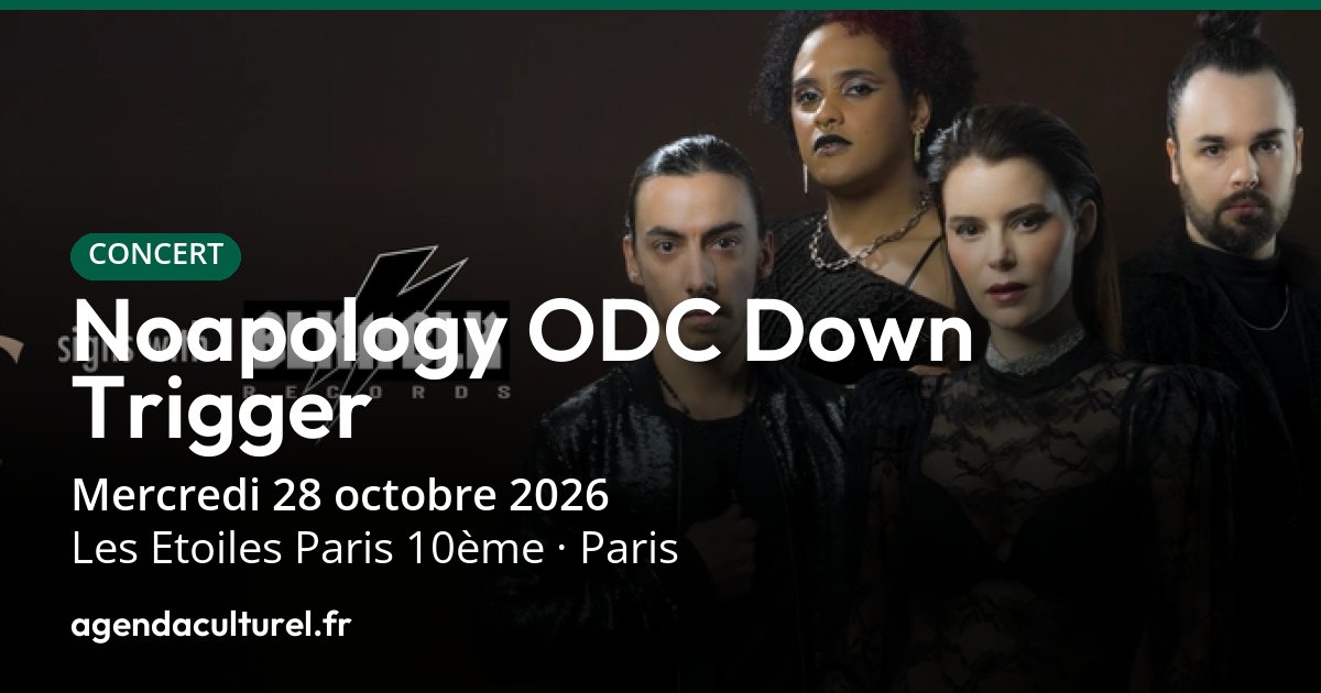 Concert metal Noapology ODC Down Trigger à Paris, 28 oct. 2026