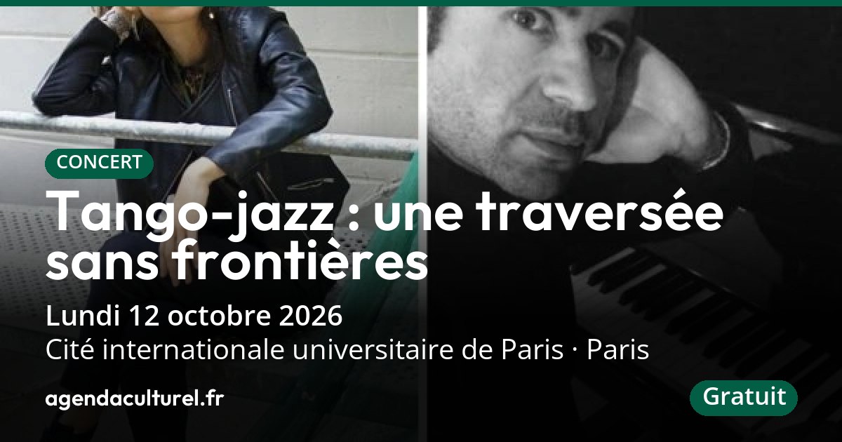 Tango-jazz sans frontières à Paris le 12 oct. 2026