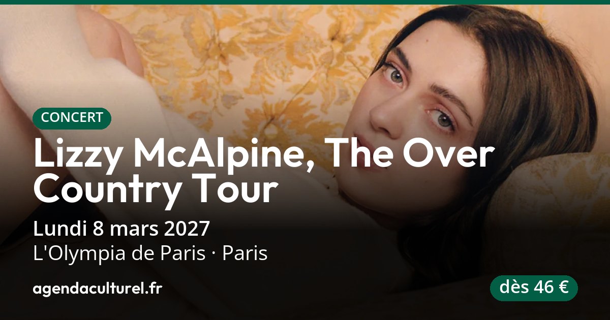 Lizzy McAlpine à l'Olympia à Paris le 8 mars 2027