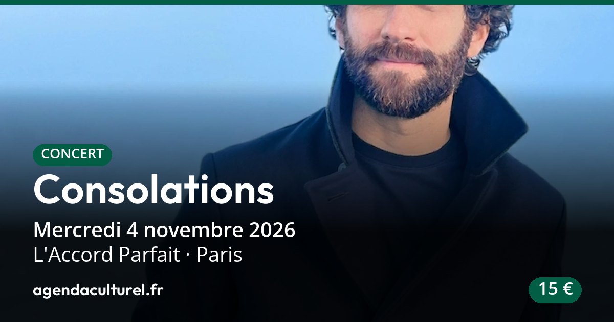 Consolations, Stanislas Rambaud à Paris le 4 nov. 2026