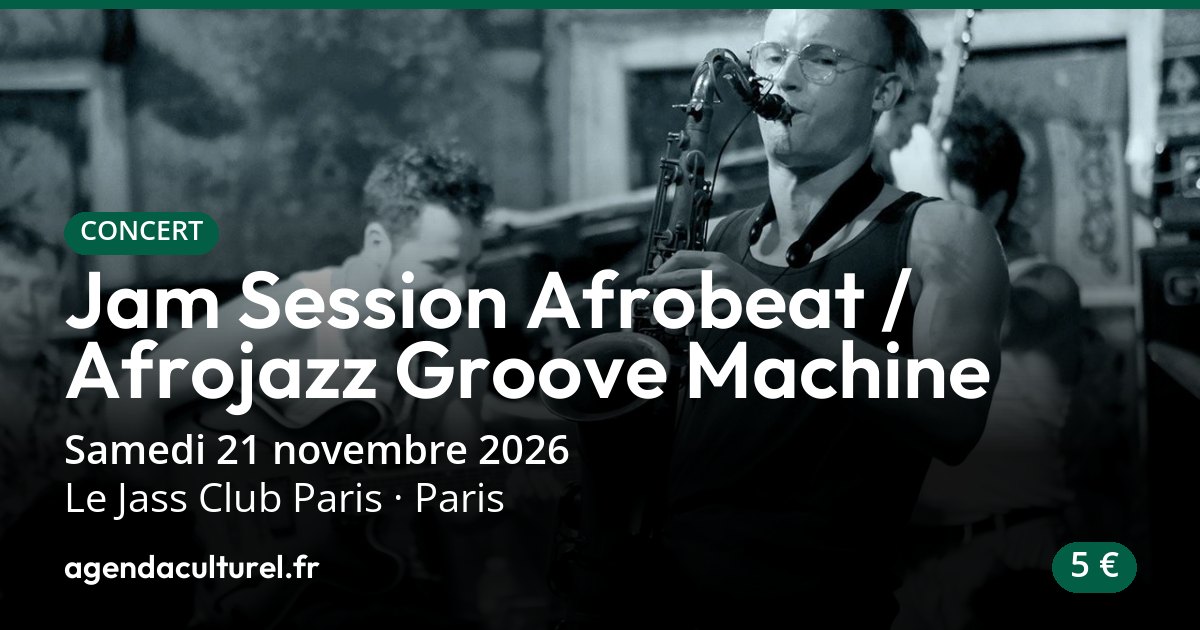 Jam Session Afrobeat à Paris le 21 novembre 2026