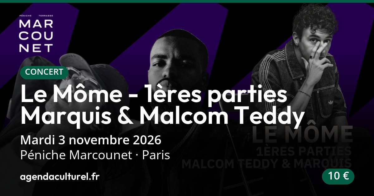 Le Môme à Paris le 3 novembre 2026, concert rap