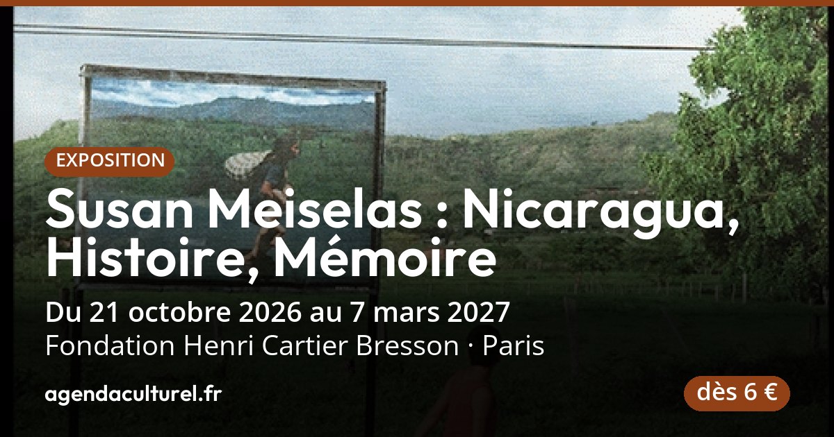 Susan Meiselas à Paris du 21 oct. 2026 au 7 mars 2027