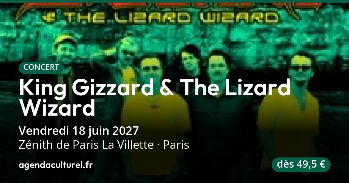 King Gizzard & The Lizard Wizard à Paris le 18 juin 2027