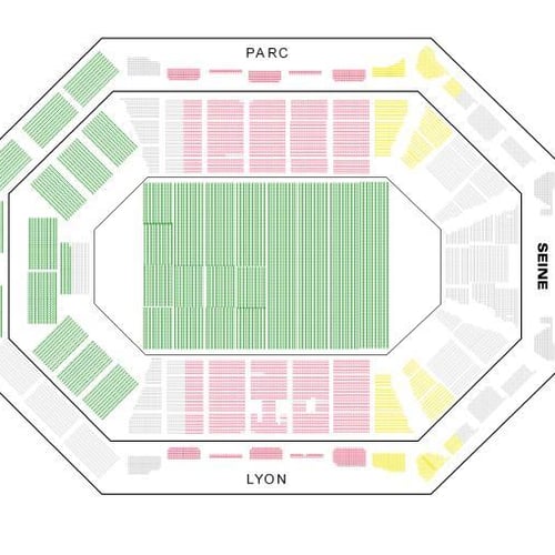 Plan 2D de la salle Accor Arena Paris Bercy