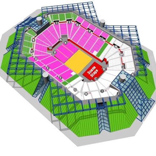 Plan 3D de la salle Accor Arena Paris Bercy