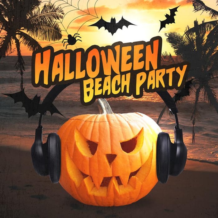 Halloween beach party