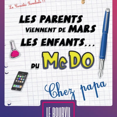 Les parents viennent de Mars, les enfants du McDo ! Chez papa