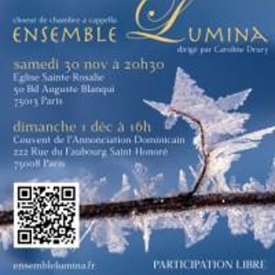 Concert de Noël par l'Ensemble Vocal Lumina