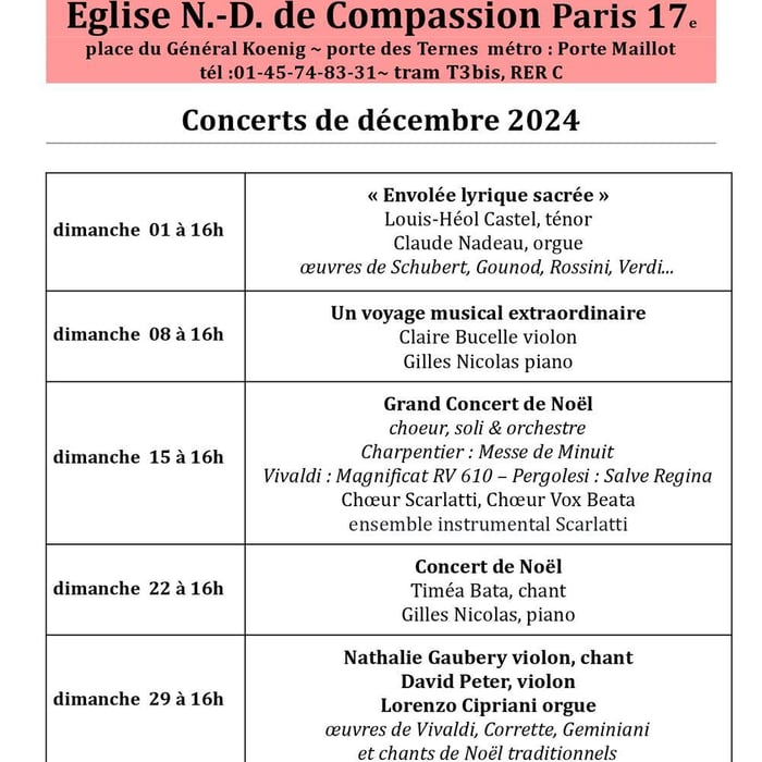 Concert de Noël en trio