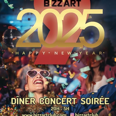 Happy new year 2025 le grand reveillon bizz'art Paris