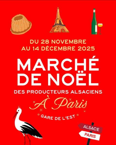 Marché de Noël alsacien Gare de l'Est 2025 dates