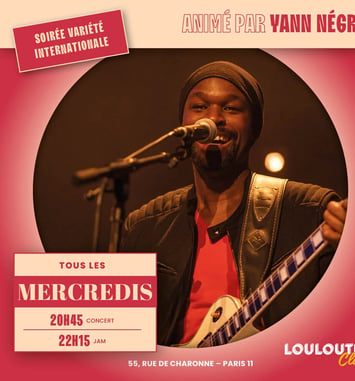 Variété Internationale & jam session Funk, Jazz, Groove avec Yann Négrit