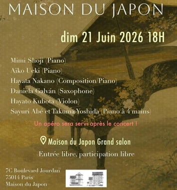 Piano & jazz en fête à la Maison du Japon !