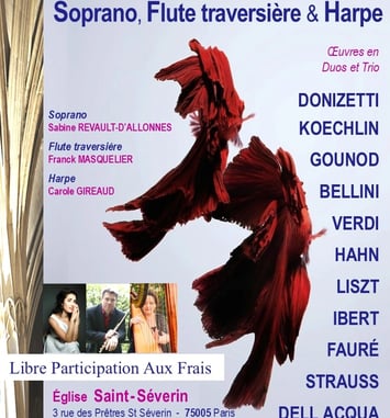 Soprano, Flûte traversière & Harpe — Œuvres en Duos et Trio