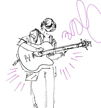 Guitare Percussive en plein air