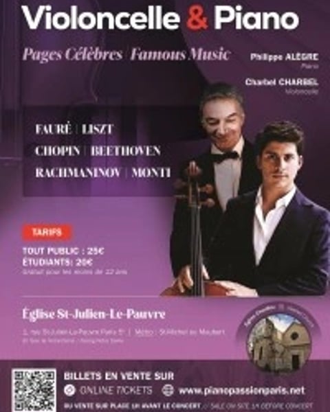 Les plus belles pages pour violoncelle et piano, avec Charbel Charbel et Philippe Alègre
