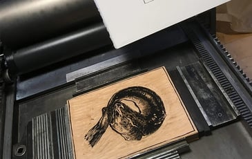 Démonstration de xylogravure