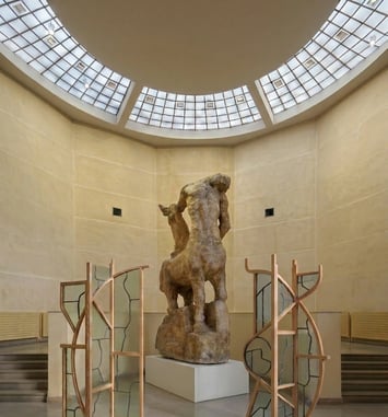 Visites et ateliers en lien avec le Contrepoint d'Anthony Guerrée, Paravent en papier coloré