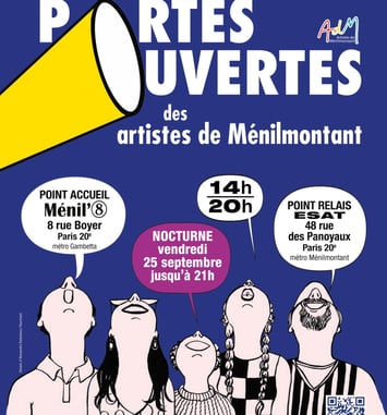 Portes ouvertes des Artistes de Ménilmontant du 24 au 27 septembre 2026