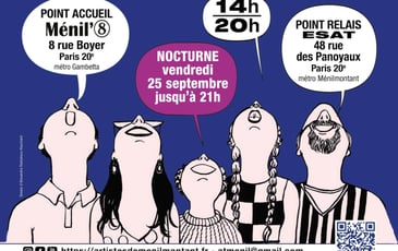 Portes ouvertes des Artistes de Ménilmontant du 24 au 27 septembre 2026