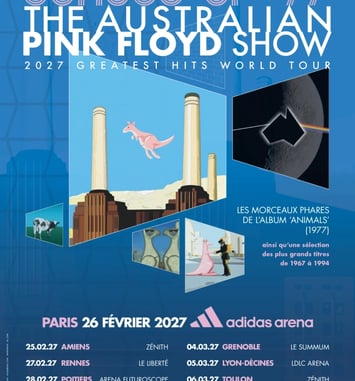 The Australian Pink Floyd Show revient en France en 2027 et sera à Paris le 26 février !