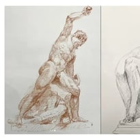Visite d'un atelier de transmission des savoirs classiques et académiques en dessin et peinture.