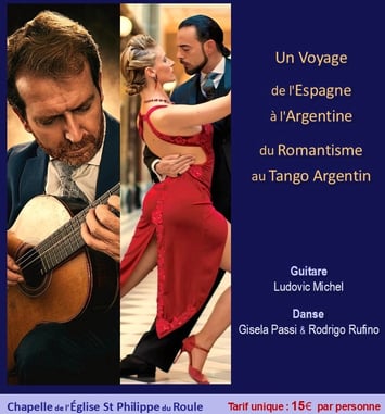 Grand concert de tango, avec un couple de danseurs