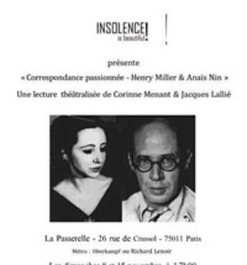 Correspondance passionnée : Henry Miller et Anaïs Nin