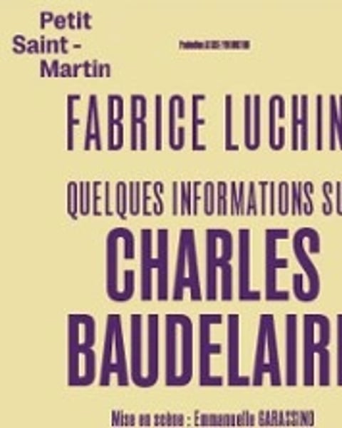 Fabrice Luchini, Quelques informations sur Charles Baudelaire