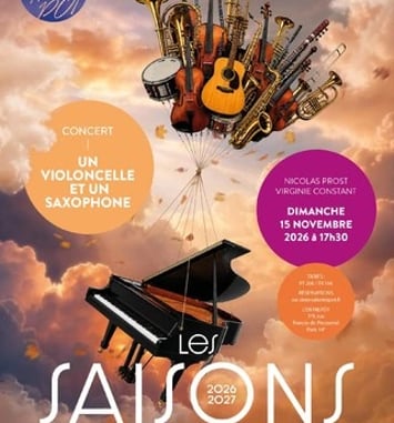 Un violoncelle et un saxophone
