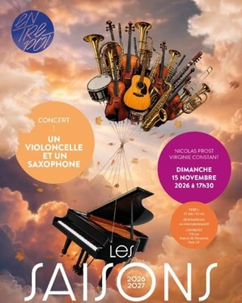 Un violoncelle et un saxophone