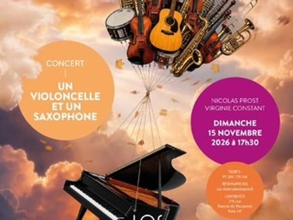 Un violoncelle et un saxophone