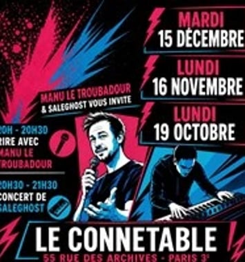 Soirée Double Plateau : Manu le Troubadour en stand up & Saleghost en concert