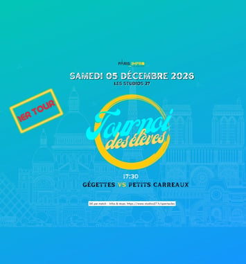 Tournoi élèves 1er tour Gégettes vs Petits Carreaux