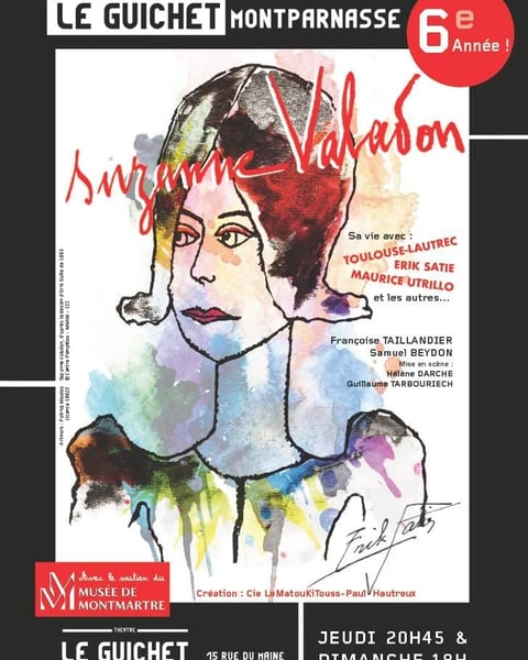 Suzanne Valadon : Sa vie avec Toulouse-Lautrec, Satie, Utrillo et les autres…