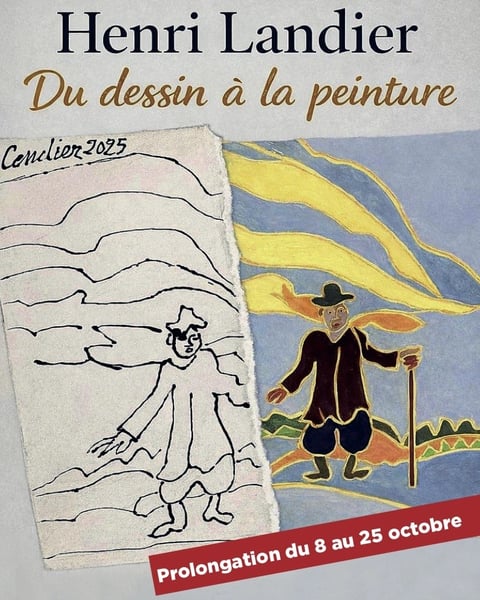 Henri Landier : du dessin à la peinture