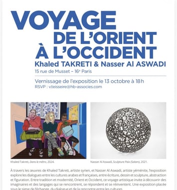 Voyage de l'orient à l'occident : Khaled Takreti, Nasser Al Aswadi