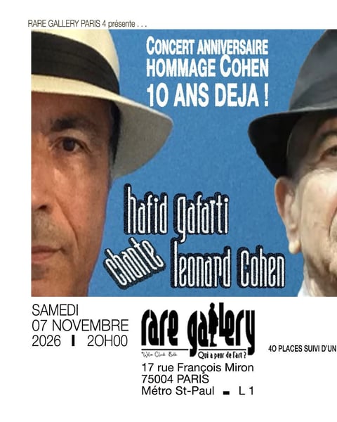 Hommage à Leonard Cohen avec Hafid Gafaïti