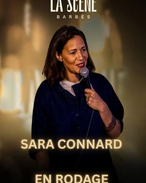 Sara Connard en rodage de son spectacle
