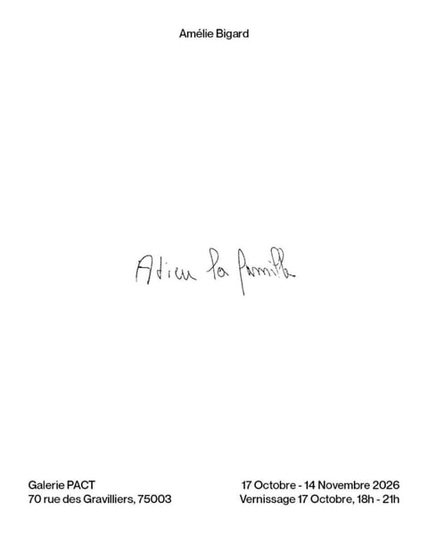 Amélie Bigard, Adieu La Famille
