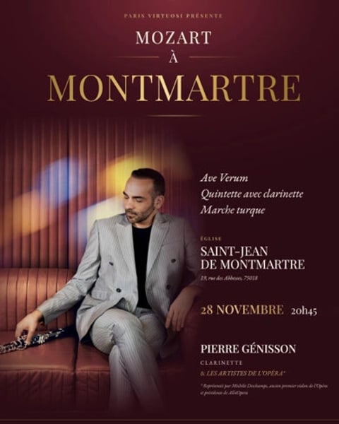 Mozart à Montmartre avec les Artistes de l'Opéra et Pierre Génisson