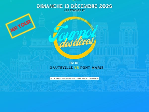 Tournoi élèves 1er tour Hauteville vs Pont Marie