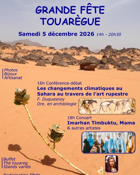 Concert de musique touarègue avec Imarhan Timbuktu et Mama
