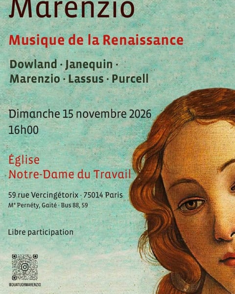 Quatuor vocal Marenzio, polyphonie Renaissance