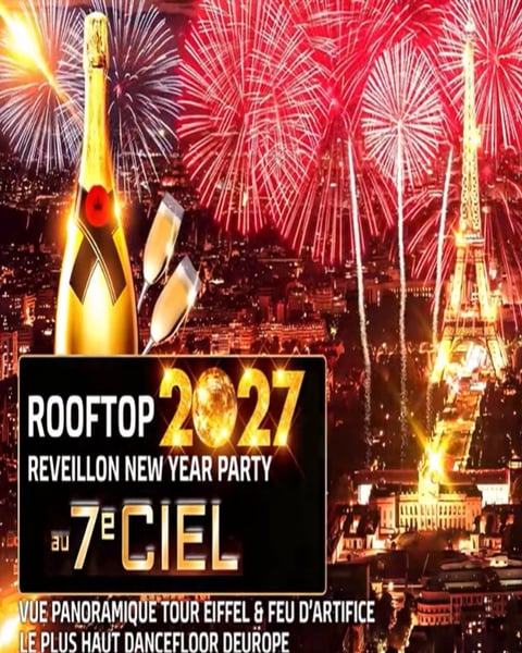 Rooftop Géant Nouvel An 2027 panoramique Paris Tour Eiffel