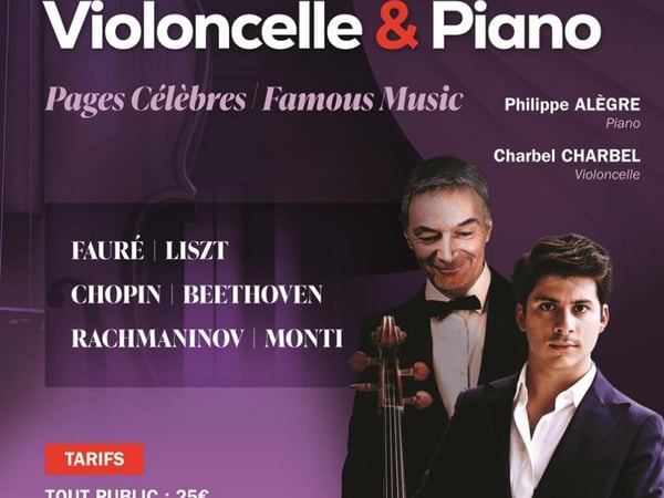 Les plus belles pages pour violoncelle et piano, avec Charbel Charbel et Philippe Alègre